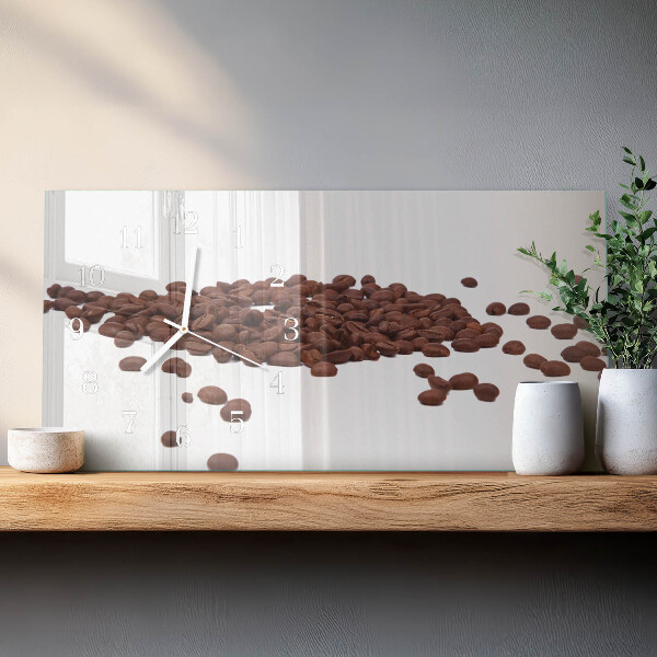 Horloge rectangulaire horizontale Café En Grains