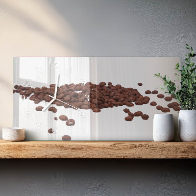 Horloge rectangulaire horizontale Café En Grains