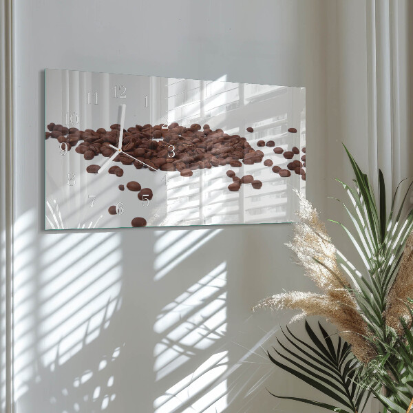 Horloge rectangulaire horizontale Café En Grains