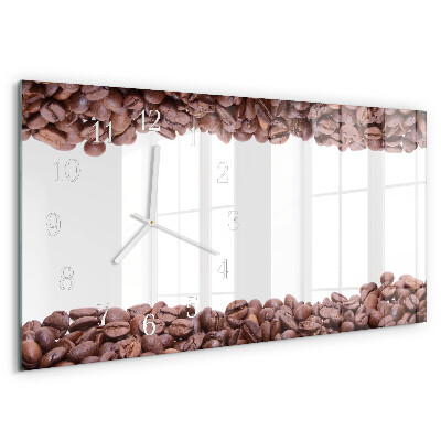 Horloge rectangulaire horizontale Café En Grains