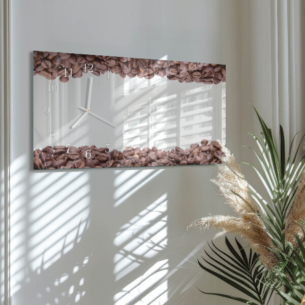 Horloge rectangulaire horizontale Café En Grains