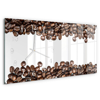 Horloge rectangulaire horizontale Café En Grains
