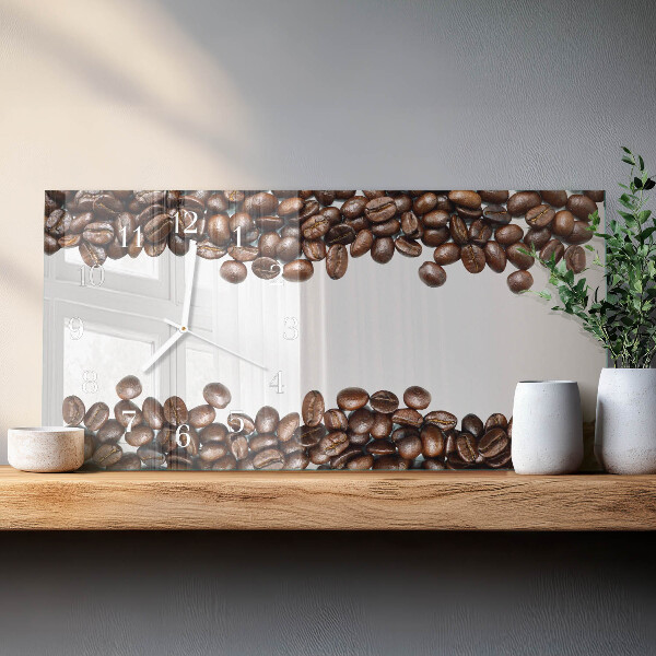 Horloge rectangulaire horizontale Café En Grains