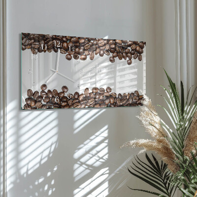 Horloge rectangulaire horizontale Café En Grains