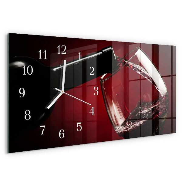 Horloge rectangulaire horizontale Verre À Vin