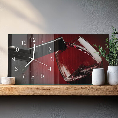 Horloge rectangulaire horizontale Verre À Vin