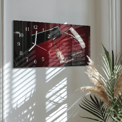 Horloge rectangulaire horizontale Verre À Vin