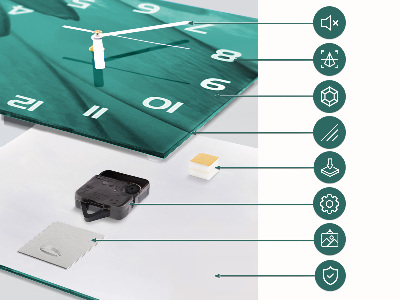 Horloge rectangulaire horizontale Verre À Vin