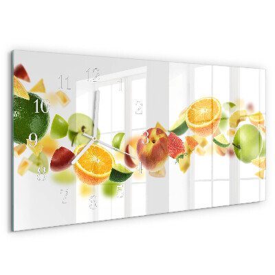 Horloge rectangulaire horizontale Mélange De Fruits