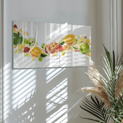 Horloge rectangulaire horizontale Mélange De Fruits