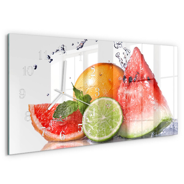 Horloge rectangulaire horizontale Fruits Juteux