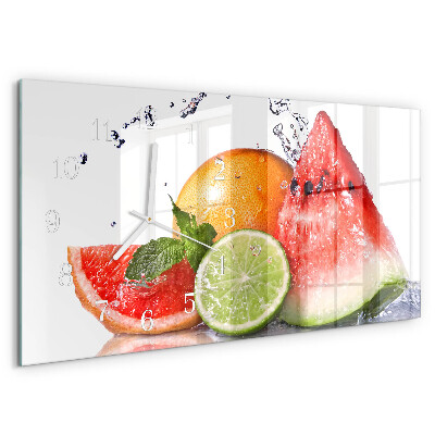 Horloge rectangulaire horizontale Fruits Juteux