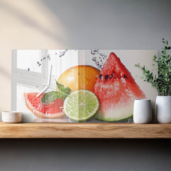 Horloge rectangulaire horizontale Fruits Juteux