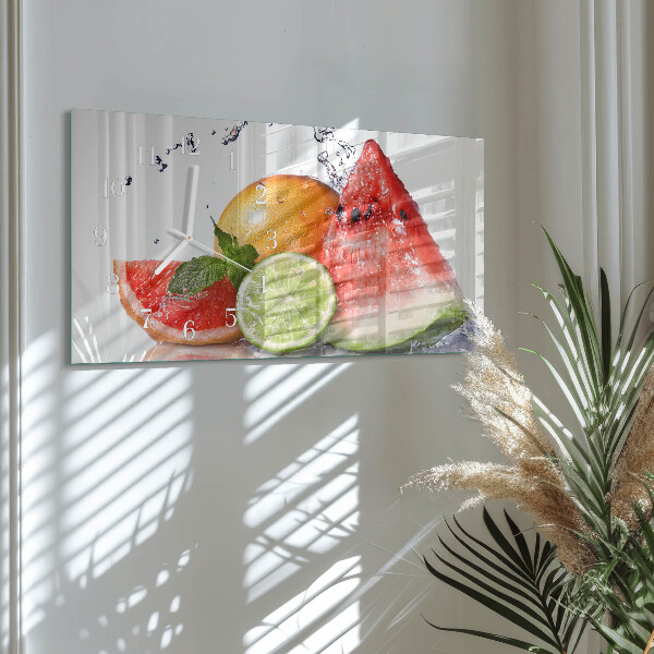 Horloge rectangulaire horizontale Fruits Juteux