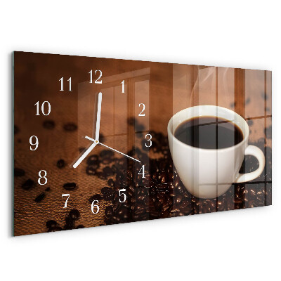 Horloge rectangulaire horizontale Café Chaud