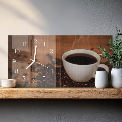 Horloge rectangulaire horizontale Café Chaud