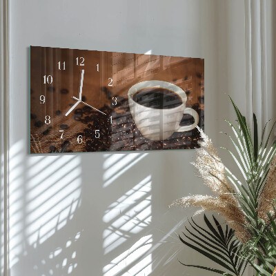 Horloge rectangulaire horizontale Café Chaud