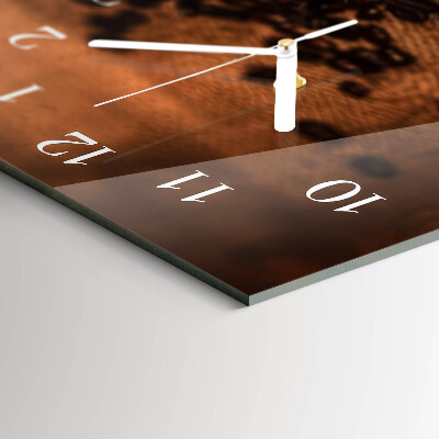 Horloge rectangulaire horizontale Café Chaud