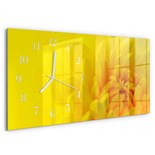 Horloge rectangulaire horizontale Fleur