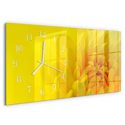 Horloge rectangulaire horizontale Fleur