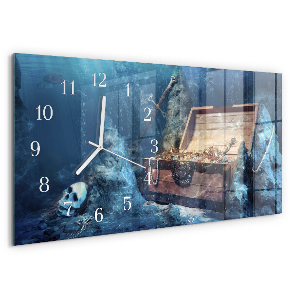 Horloge rectangulaire horizontale Trésor Sous-Marin