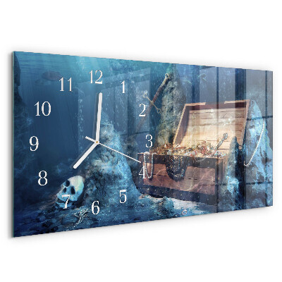 Horloge rectangulaire horizontale Trésor Sous-Marin