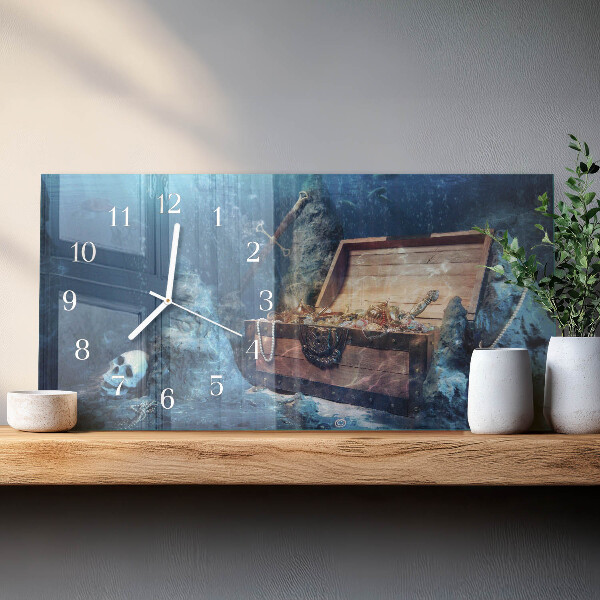 Horloge rectangulaire horizontale Trésor Sous-Marin