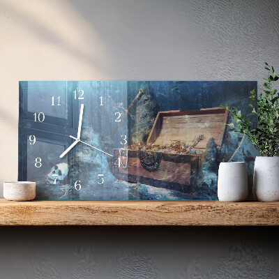 Horloge rectangulaire horizontale Trésor Sous-Marin