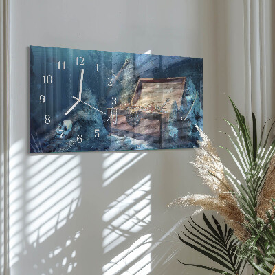 Horloge rectangulaire horizontale Trésor Sous-Marin