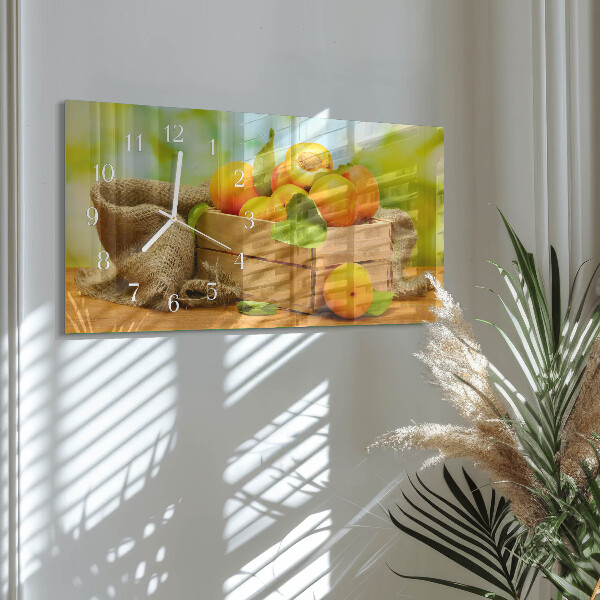 Horloge rectangulaire horizontale Abricots