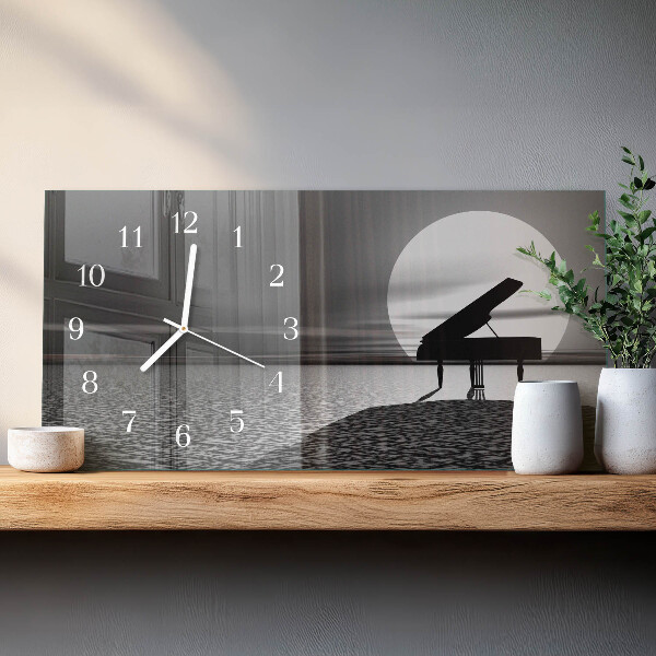 Horloge rectangulaire horizontale Piano