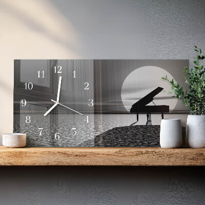 Horloge rectangulaire horizontale Piano