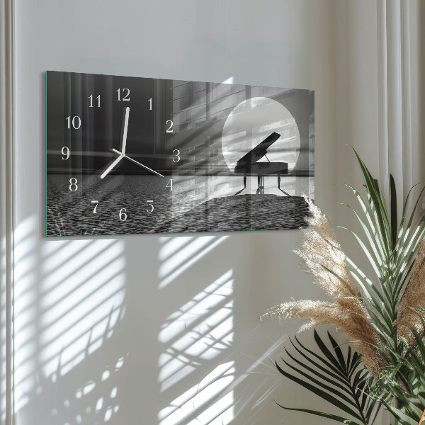 Horloge rectangulaire horizontale Piano