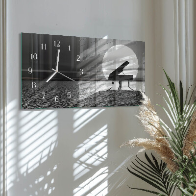 Horloge rectangulaire horizontale Piano