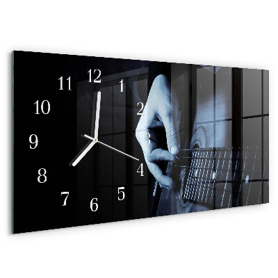 Horloge rectangulaire horizontale Guitariste