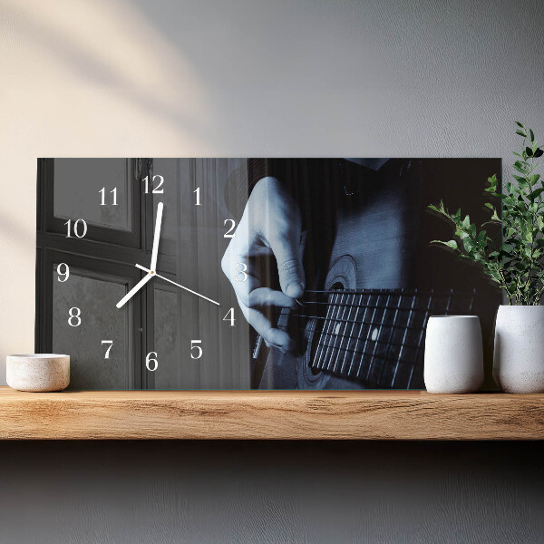 Horloge rectangulaire horizontale Guitariste