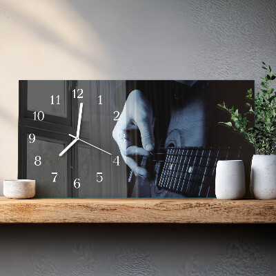 Horloge rectangulaire horizontale Guitariste