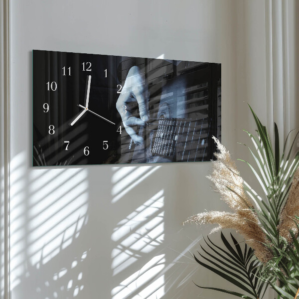 Horloge rectangulaire horizontale Guitariste