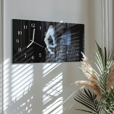 Horloge rectangulaire horizontale Guitariste