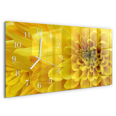 Horloge rectangulaire horizontale Chrysanthème