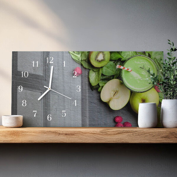 Horloge rectangulaire horizontale Smoothie Aux Fruits
