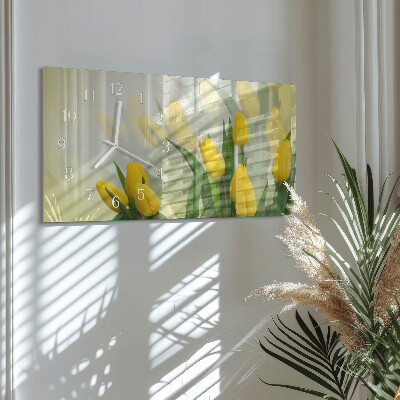 Horloge rectangulaire horizontale Tulipes