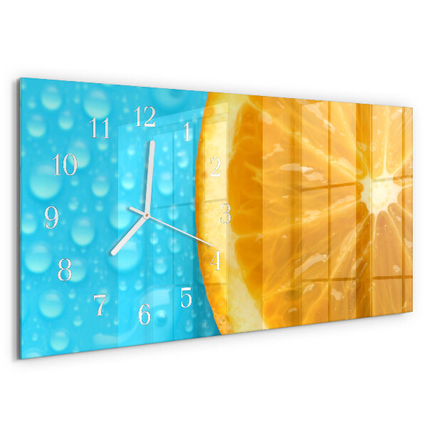 Horloge rectangulaire horizontale Orange