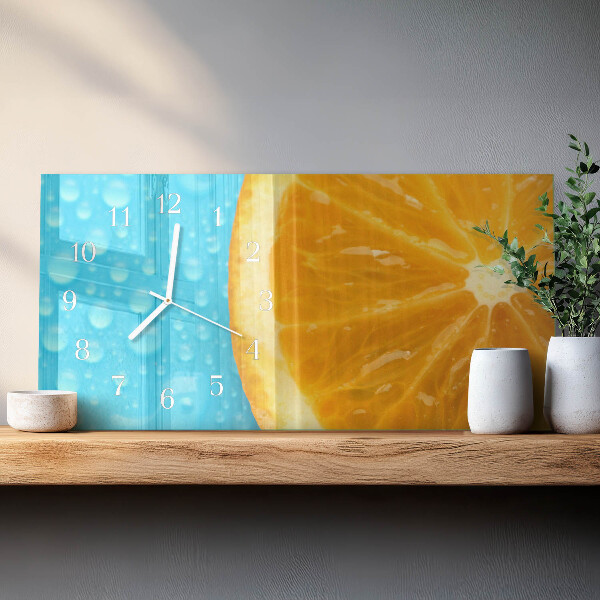 Horloge rectangulaire horizontale Orange
