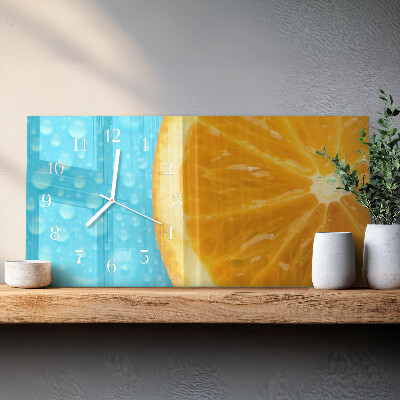 Horloge rectangulaire horizontale Orange
