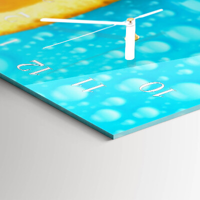 Horloge rectangulaire horizontale Orange