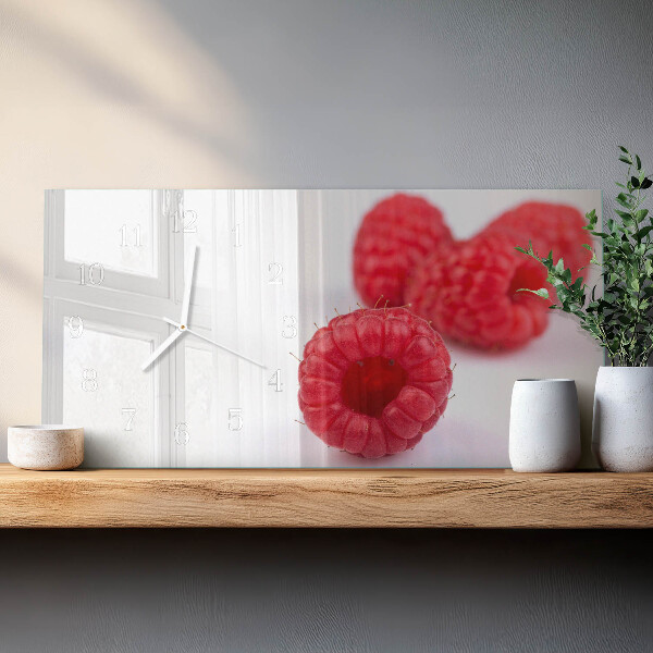 Horloge rectangulaire horizontale Framboises