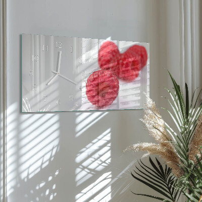 Horloge rectangulaire horizontale Framboises