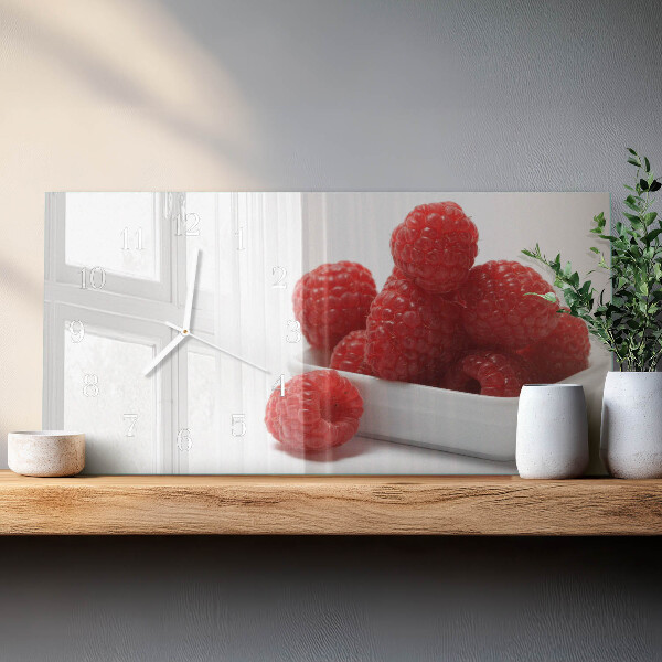 Horloge rectangulaire horizontale Framboises