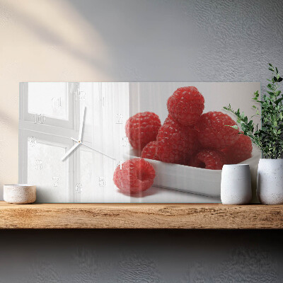 Horloge rectangulaire horizontale Framboises